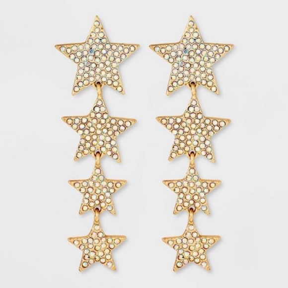 BaubleBar 'Shooting Star' Statement Drop Earrings Gold SUGARFIX BN - Picture 2 of 3